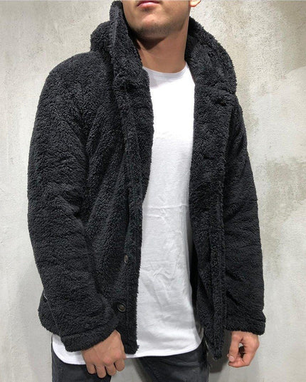 Męska bluza polarowa z kapturem rozpinana