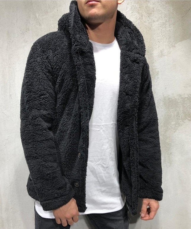 Męska bluza polarowa z kapturem rozpinana