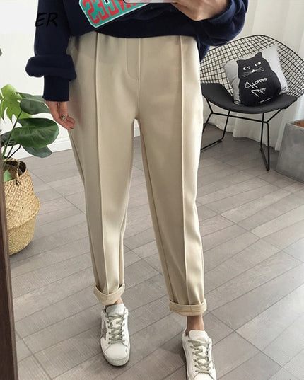 Damskie spodnie chinosy z miękkiej tkaniny