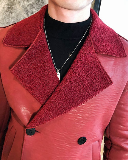 Męski płaszcz zimowy trzyrzędowy