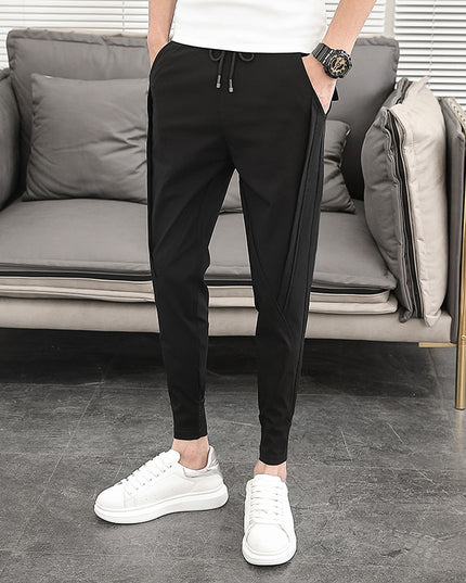 Męskie spodnie eleganckie ze zwężanymi nogawkami