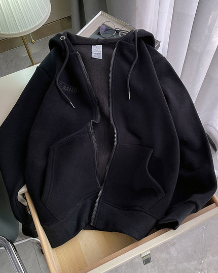 Damska bluza oversize rozpinana z kapturem