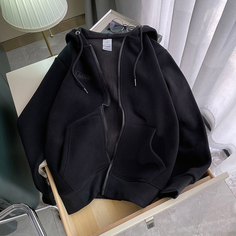 Damska bluza oversize rozpinana z kapturem