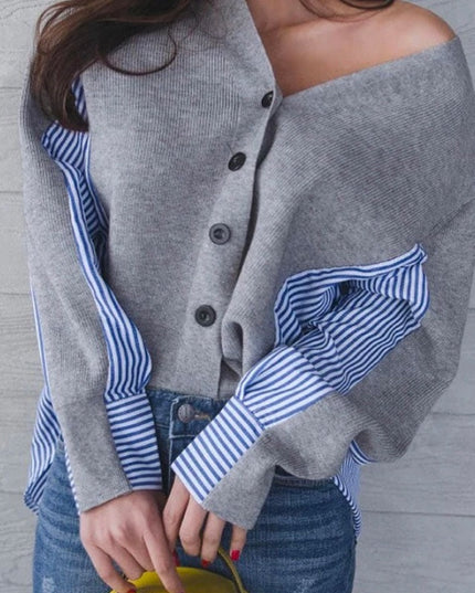 Damski sweter rozpinany o kroju koszuli