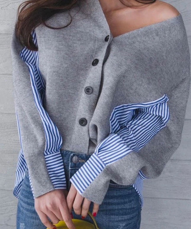 Damski sweter rozpinany o kroju koszuli