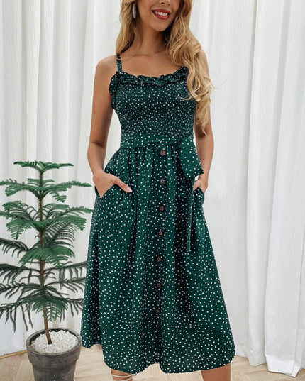 Sukienka midi wiązana w talii