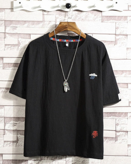 Męski T-shirt z naszywką