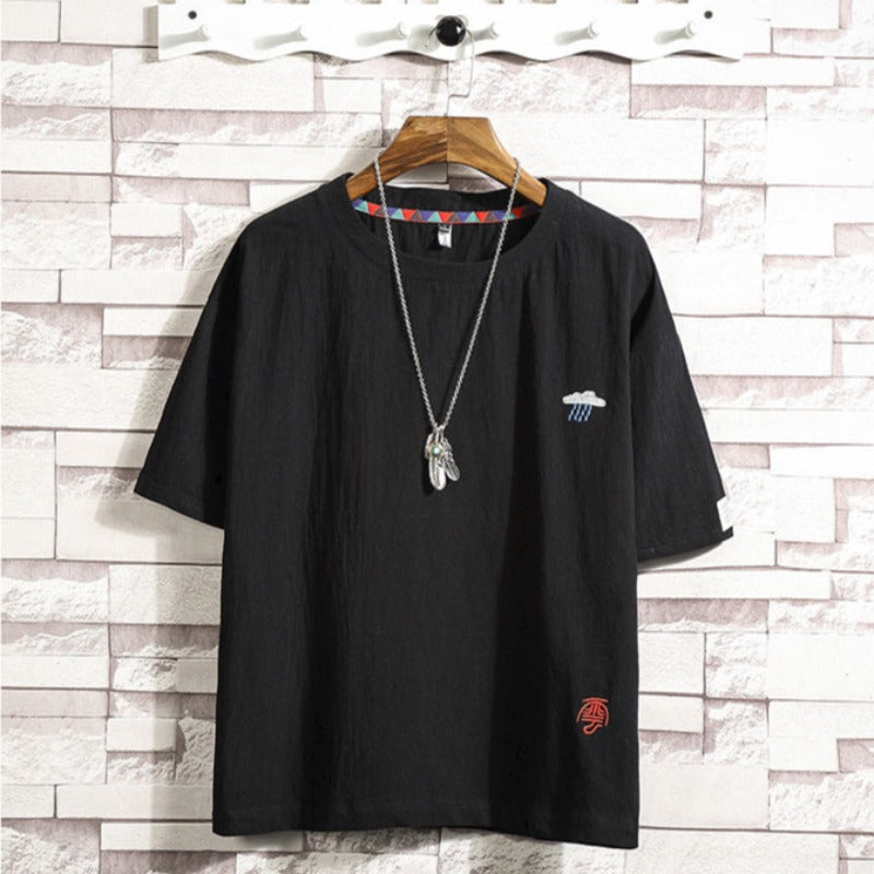 Męski T-shirt z naszywką