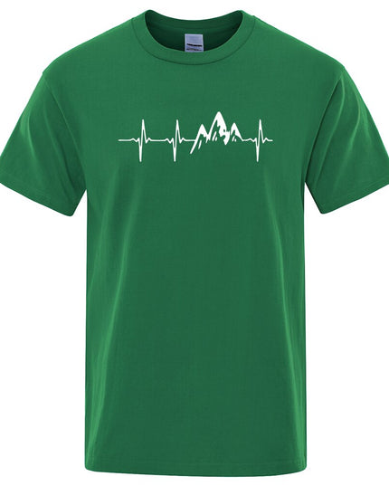 Męski T-shirt z nadrukiem z motywem gór