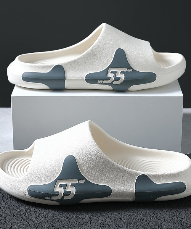 Klapki basenowe z ciekawym wzorem łatki