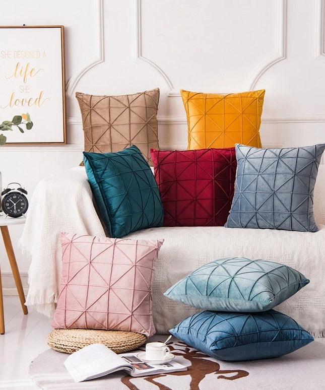 Poszewka na poduszkę z symetrycznymi wzorami