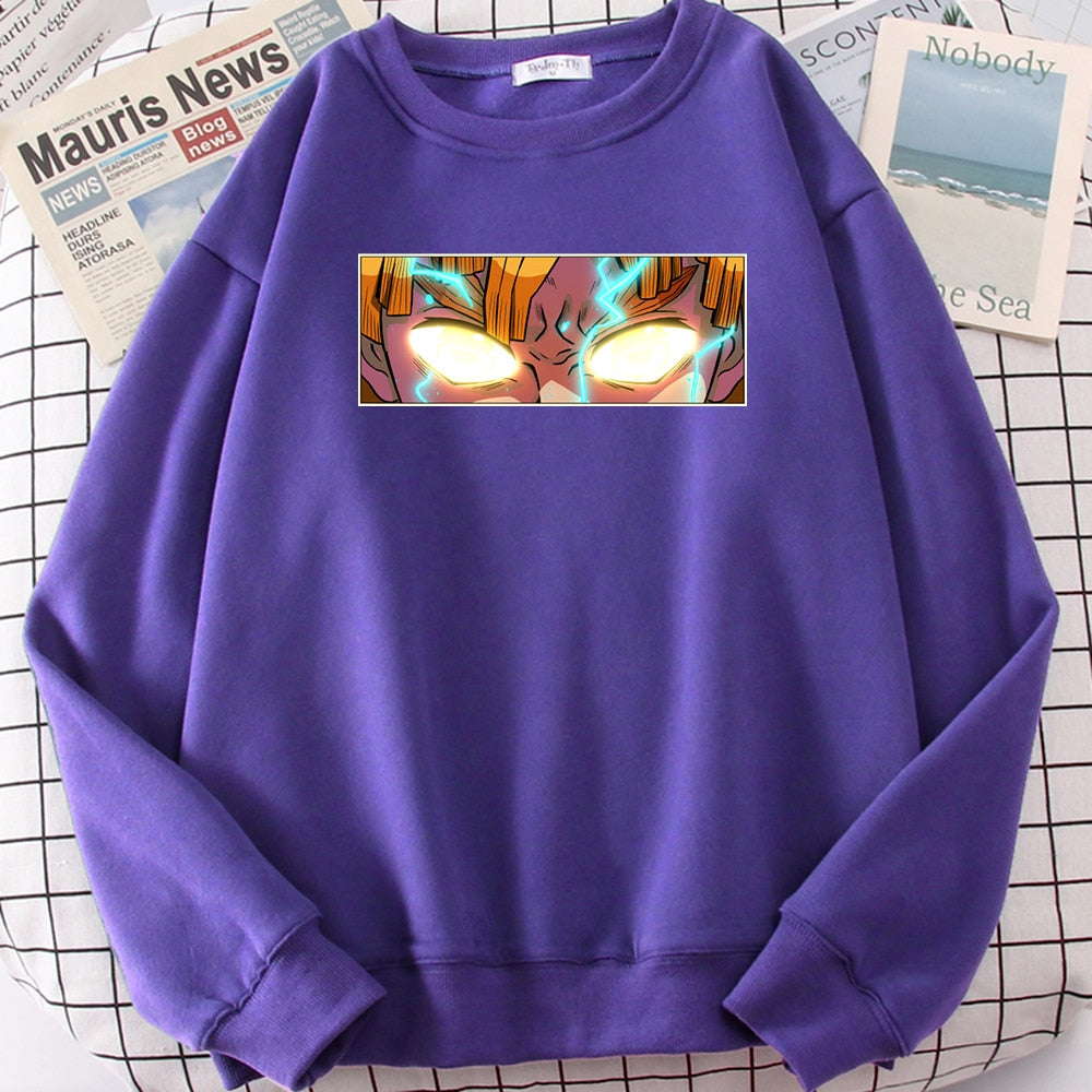 Męska bluza bez kaptura z nadrukiem