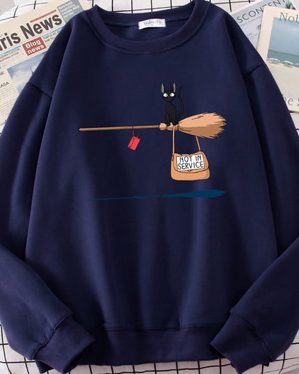 Damska bluza bez kaptura z nadrukiem