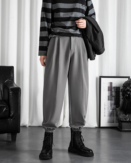 Męskie eleganckie spodnie o kroju alladynek