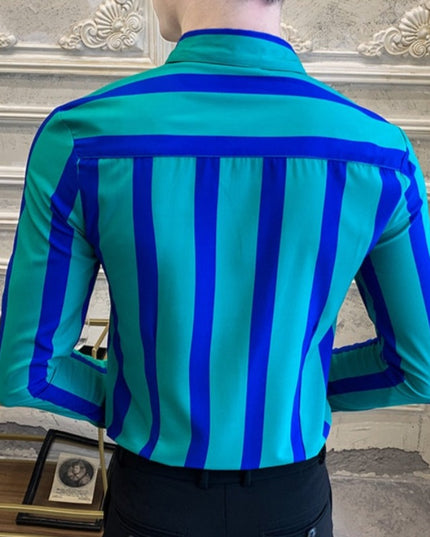 Męska koszula dopasowana w paski