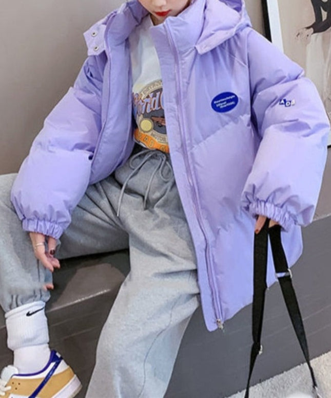 Damska kurtka zimowa oversize z kapturem