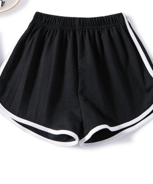 Damskie szorty sportowe z lamówką