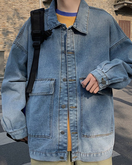 Męska kurtka jeansowa klasyczna oversize