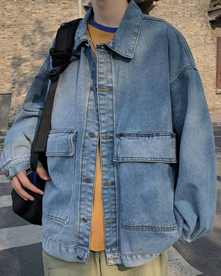 Męska kurtka jeansowa klasyczna oversize