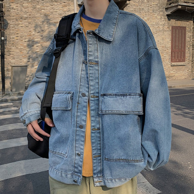Męska kurtka jeansowa klasyczna oversize