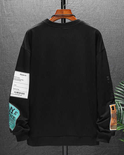 Męska bluza bez kaptura z nadrukami