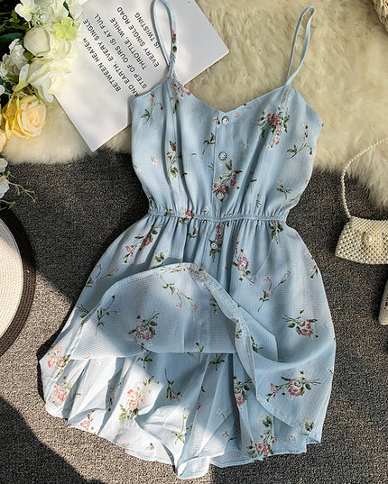 Damski kombinezon w kwiaty na cienkich ramiączkach