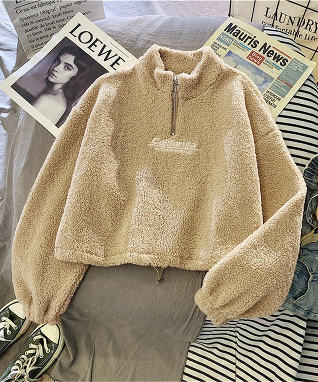 Damska bluza polarowa rozpinana ze stójką