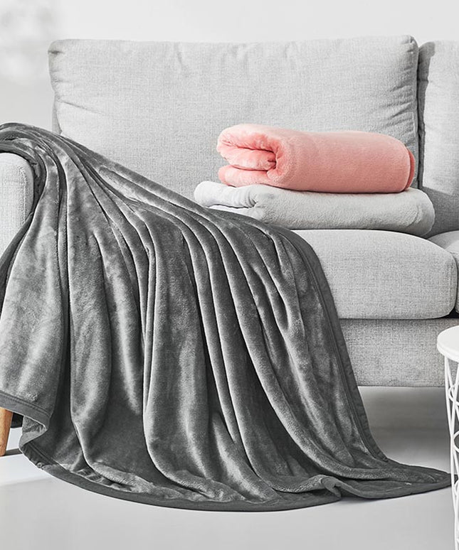 Koc miękki w jednolitych kolorach