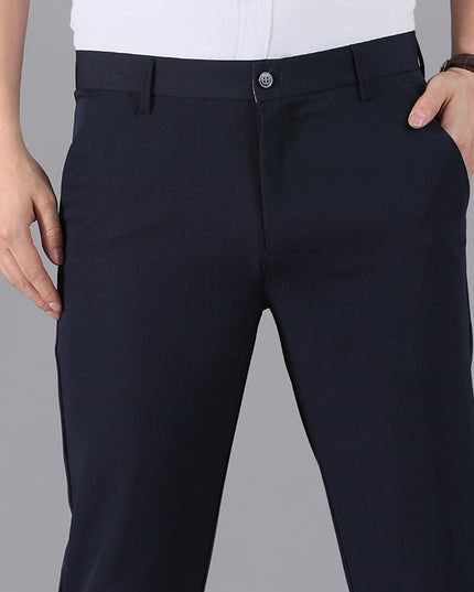 Męskie spodnie eleganckie z długą nogawką