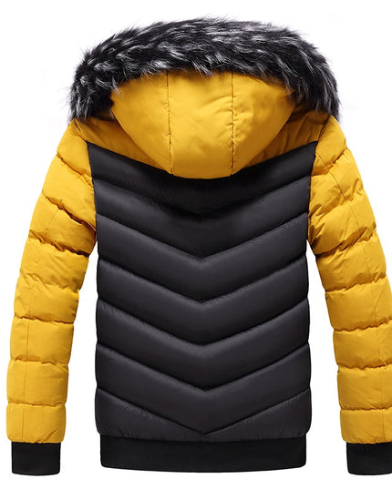 Męska kurtka zimowa ocieplana z kapturem