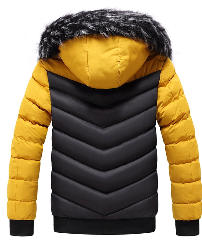 Męska kurtka zimowa ocieplana z kapturem