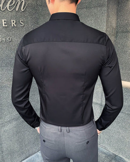 Męska koszula gładka o dopasowanym kroju