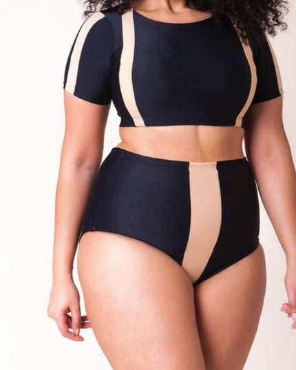 Dwuczęściowy strój kąpielowy plus size tankini