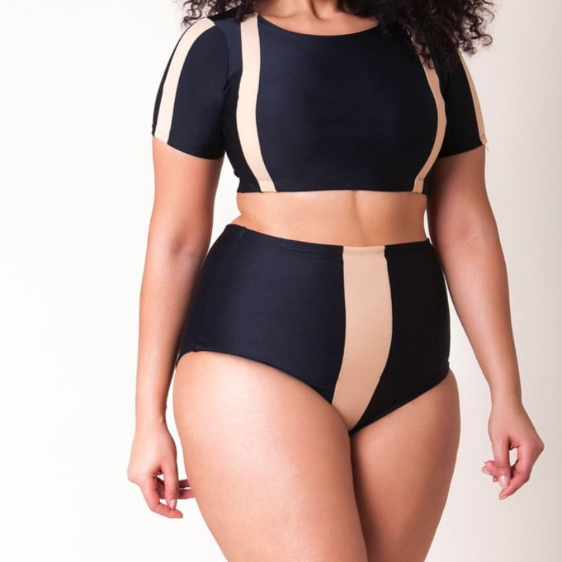Dwuczęściowy strój kąpielowy plus size tankini