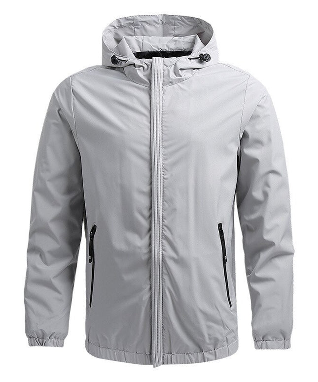 Męska kurtka przejściowa wiatrówka z kapturem