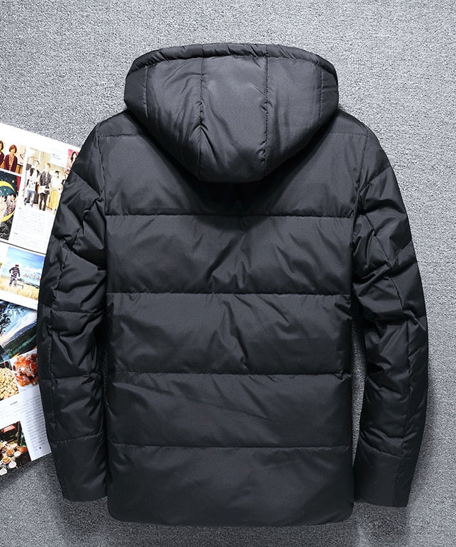 Męska kurtka zimowa ocieplana z kapturem