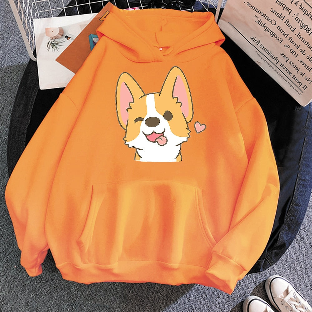 Damska bluza z pieskiem corgi