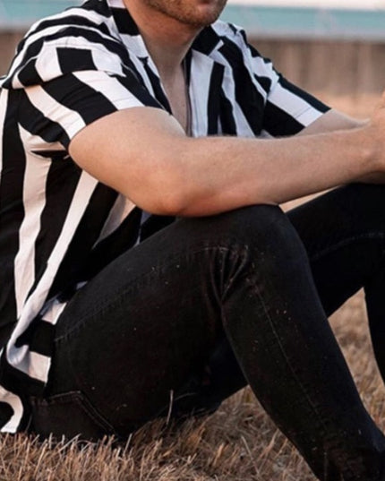 Męska koszula letnia w paski