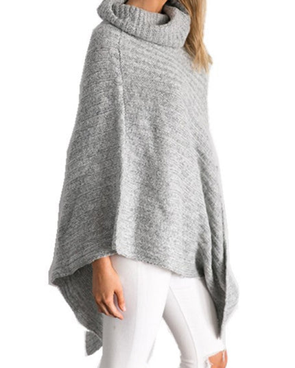 Damski sweter asymetryczny typu ponczo
