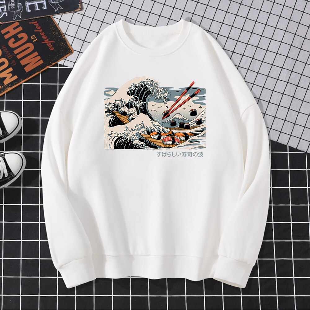 Męska bluza bez kaptura z nadrukowanym obrazkiem