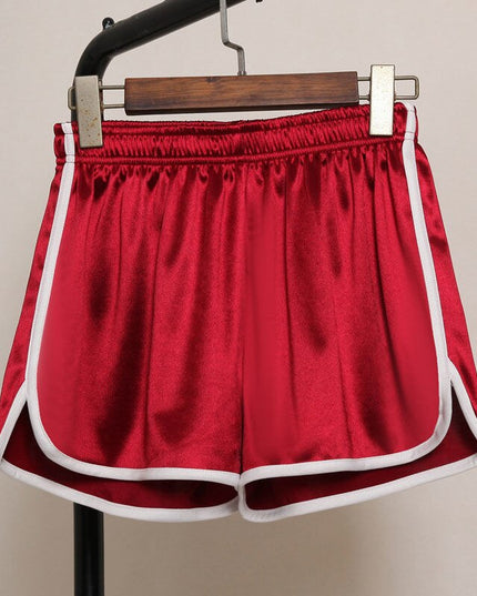 Damskie szorty sportowe z połyskującego materiału