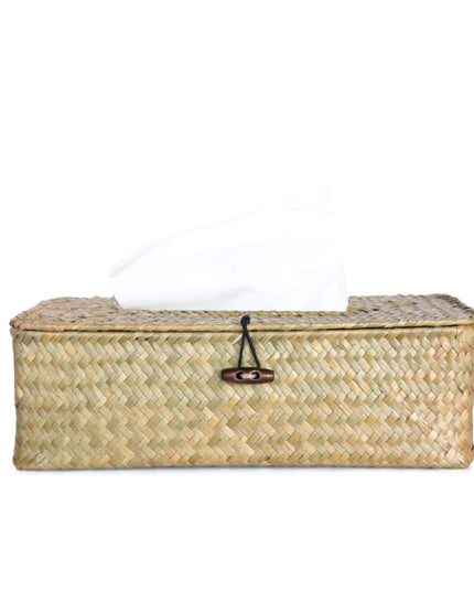Pudełko na chusteczki rattanowe organizer