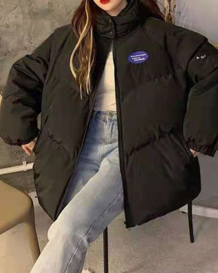 Damska kurtka zimowa oversize z kapturem