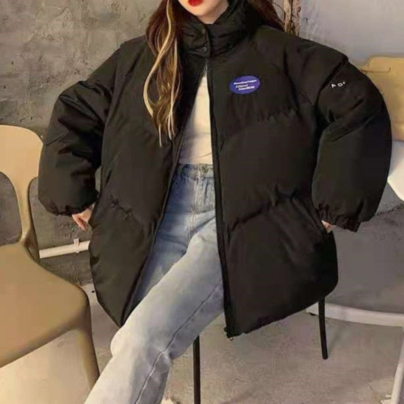 Damska kurtka zimowa oversize z kapturem