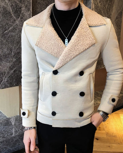 Męski płaszcz zimowy trzyrzędowy