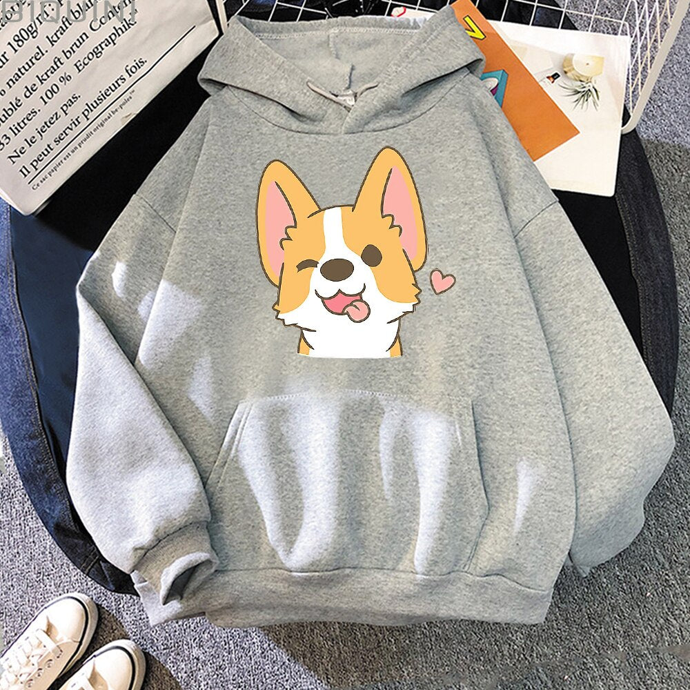 Damska bluza z pieskiem corgi