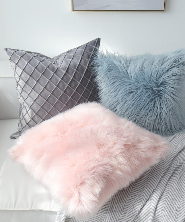 Poszewka na poduszkę futrzana z długim włosem