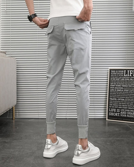 Męskie spodnie eleganckie ze zwężanymi nogawkami