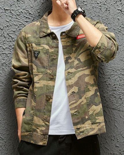 Męska kurtka jeansowa klasyczna luźna