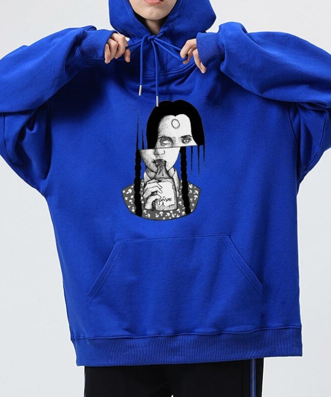 Męska bluza z kapturem z nadrukiem